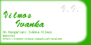vilmos ivanka business card