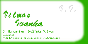 vilmos ivanka business card